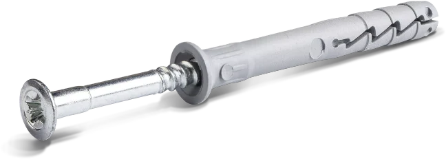 R-FX-N-L Fixation à frapper en nylon avec tête fraisée 6x60 mm
